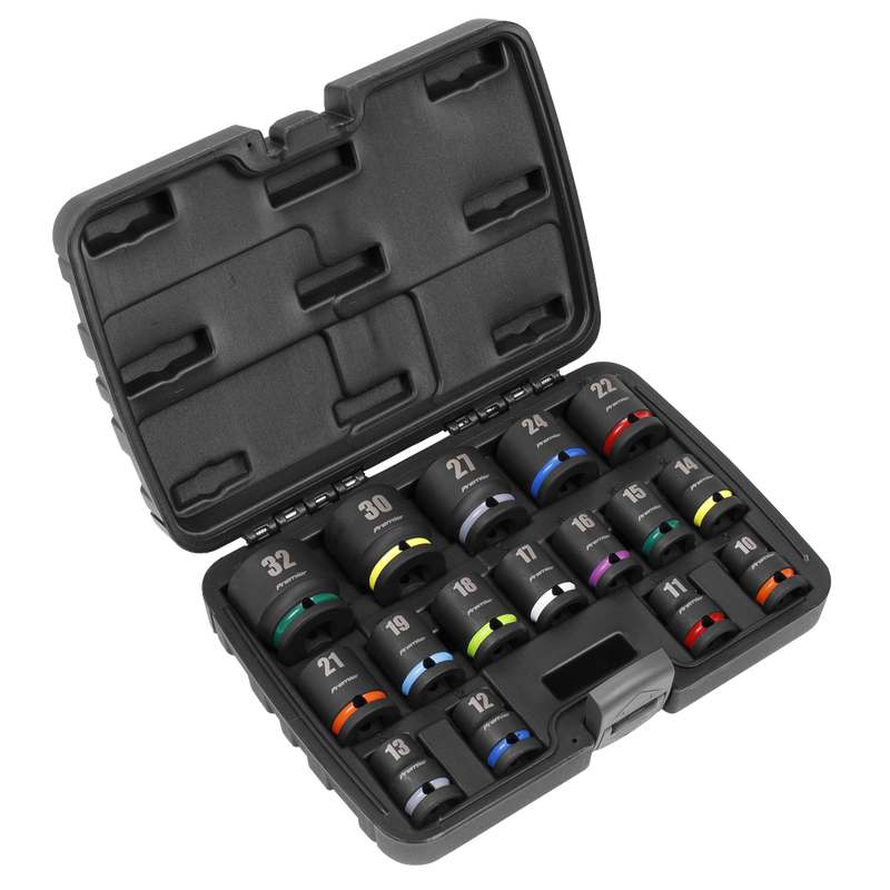 Sealey AK5625M Impact Socket Set 16pc 1/2"Sq Drive