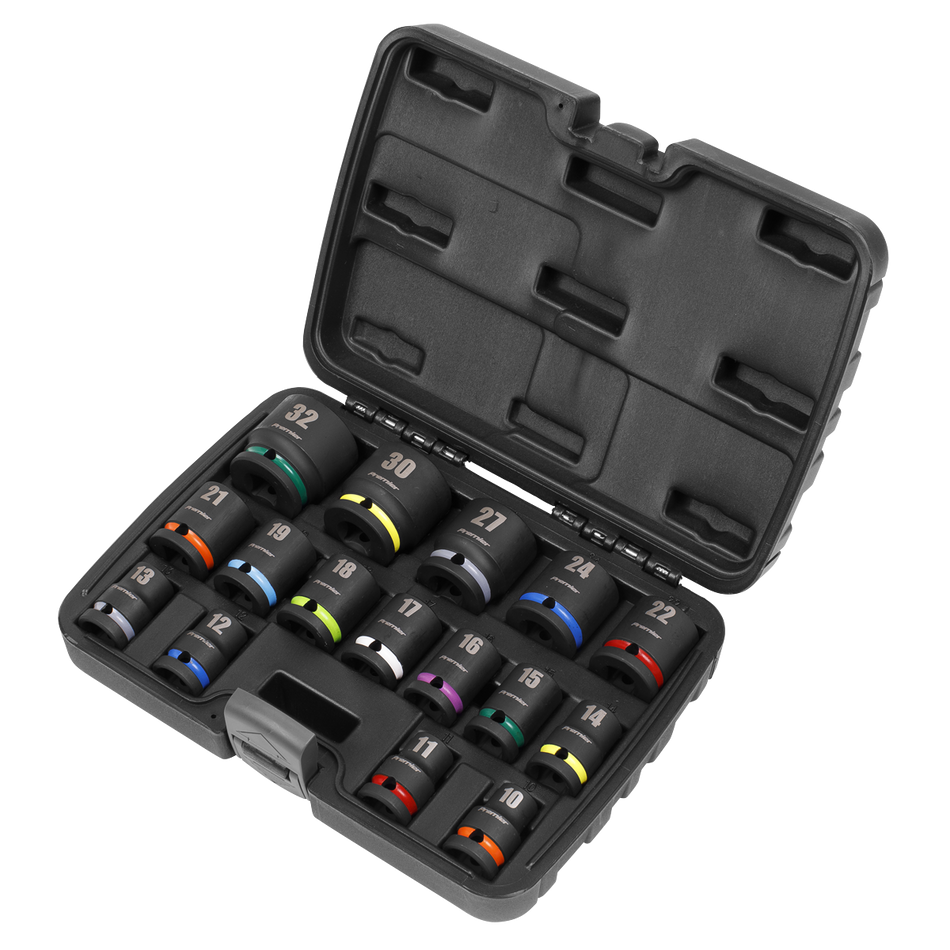 Sealey AK5625M Impact Socket Set 16pc 1/2"Sq Drive