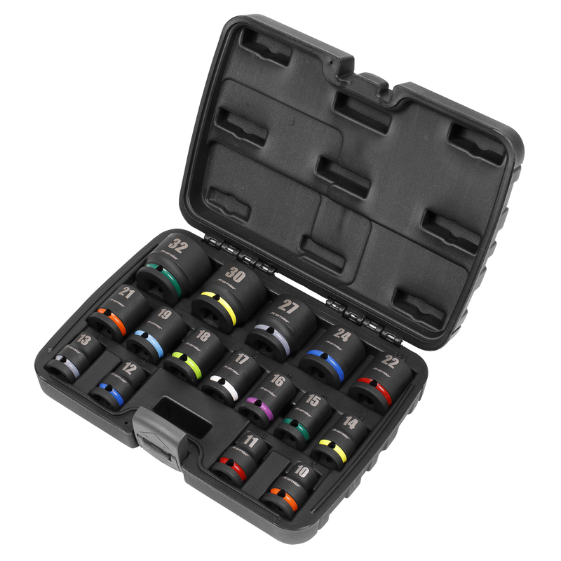 Sealey AK5625M Impact Socket Set 16pc 1/2"Sq Drive