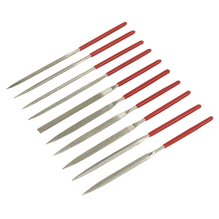 Sealey AK577 10pc Diamond Needle File Set
