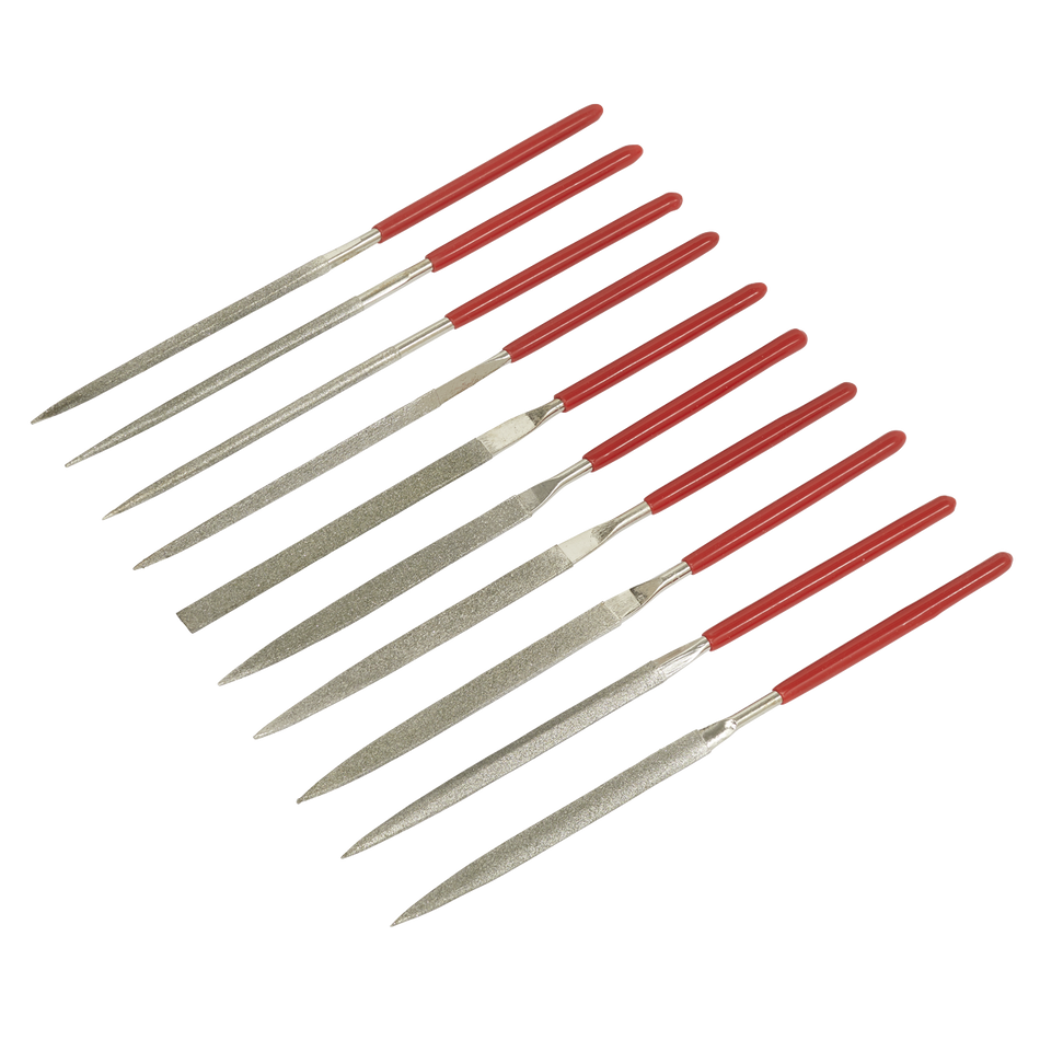 Sealey AK577 10pc Diamond Needle File Set