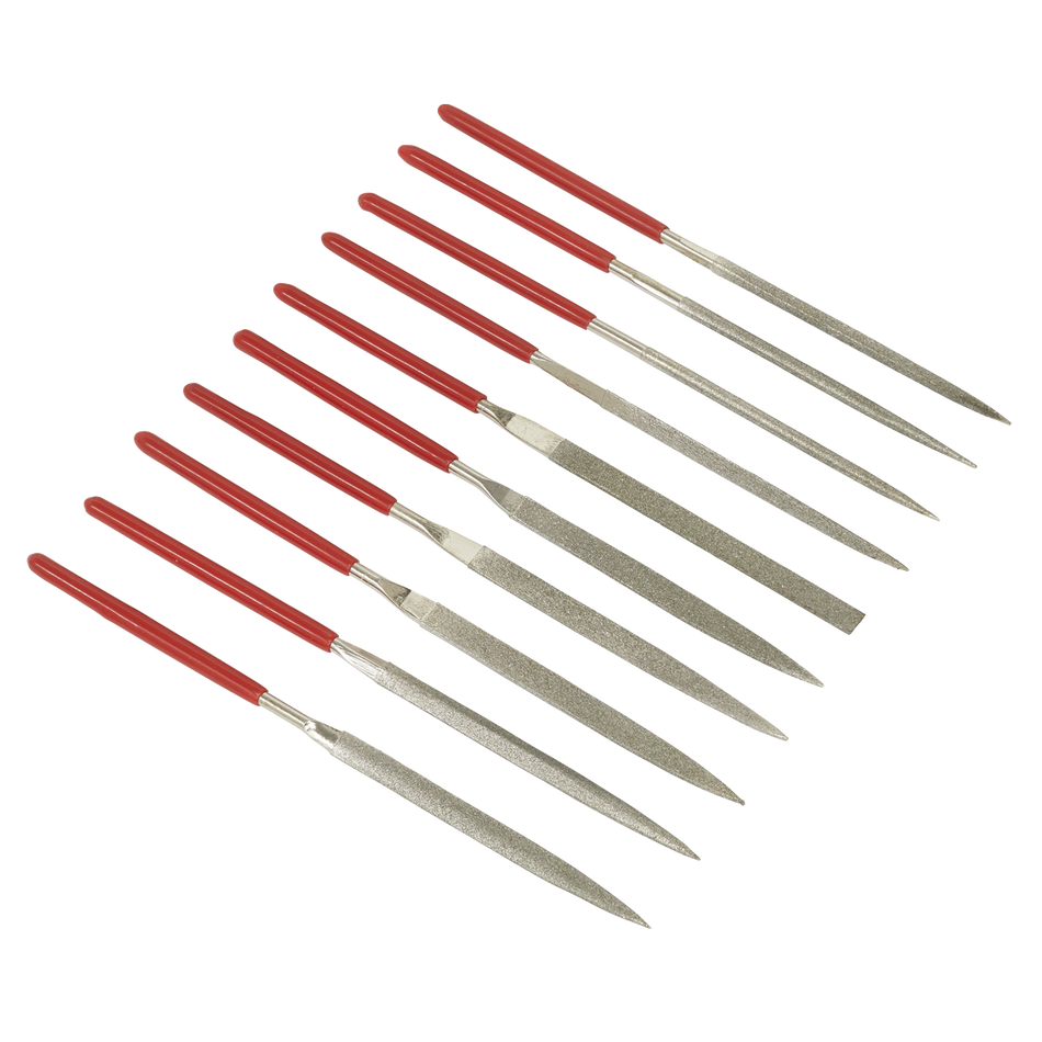 Sealey AK577 10pc Diamond Needle File Set