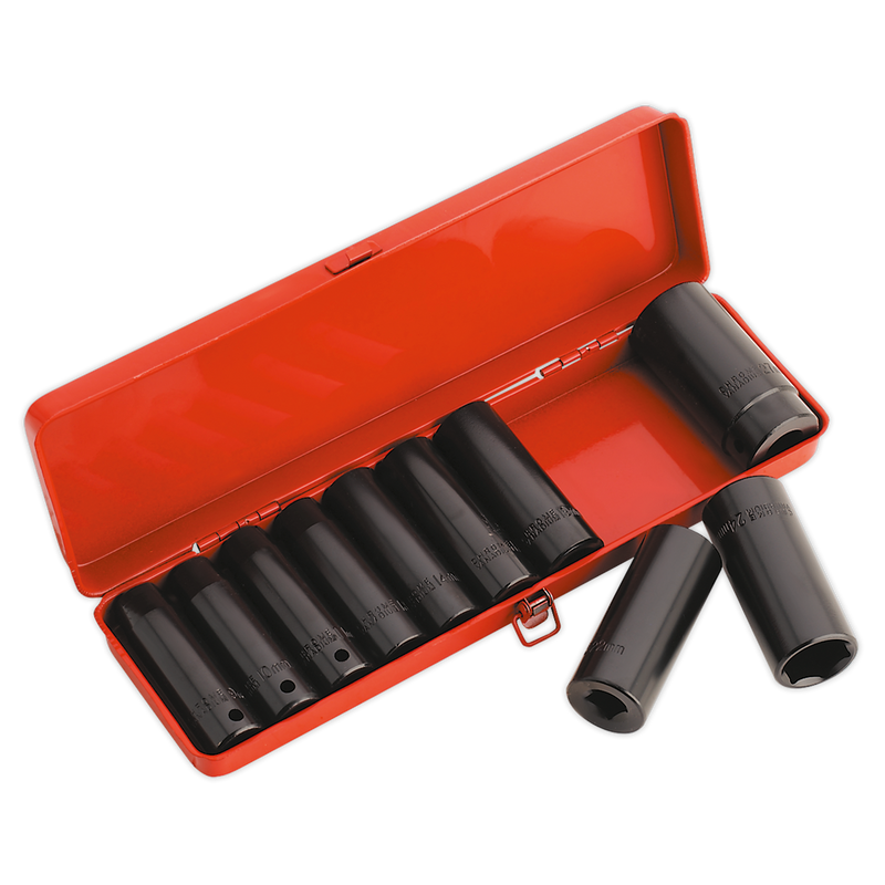 Sealey AK58/11M 10pc 1/2"Sq Drive Impact Deep Socket Set