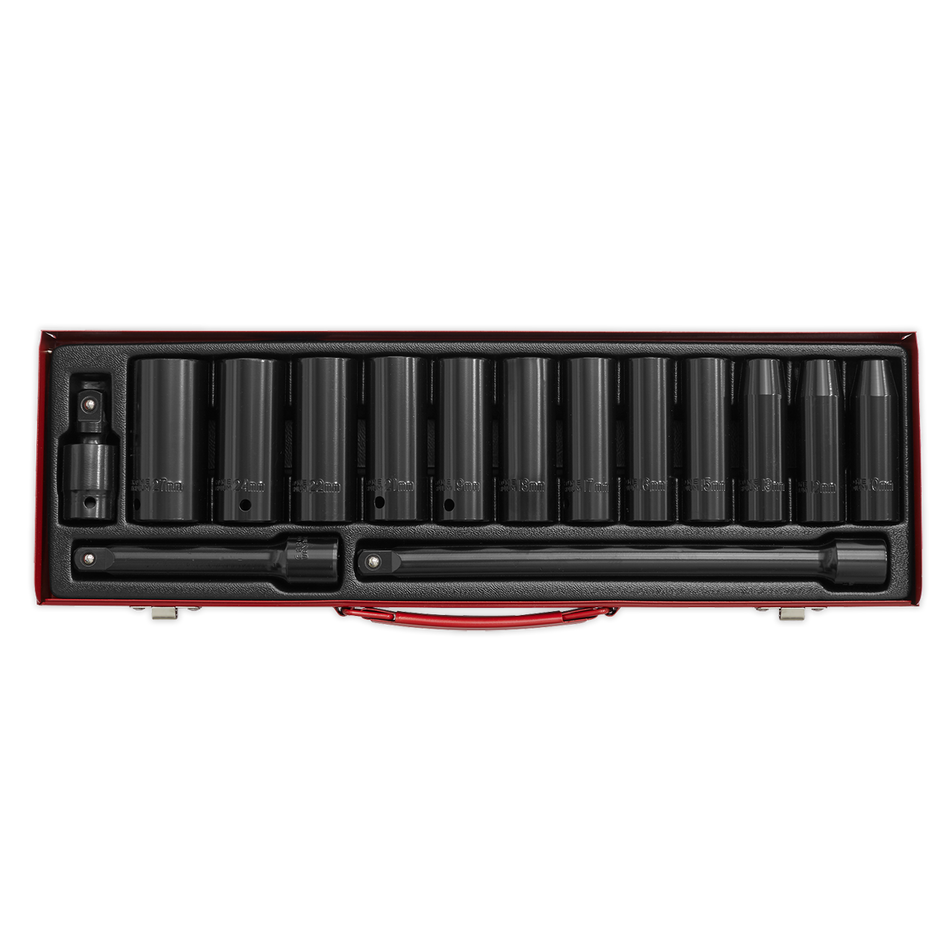 Sealey AK5815M 15pc 1/2"Sq Drive Deep Impact Socket Set