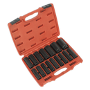 Sealey AK5816M 16pc 1/2"Sq Drive Deep Impact Socket Set