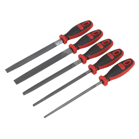 Sealey AK586 5pc 200mm Engineer's Smooth Cut File Set