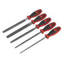Sealey AK586 5pc 200mm Engineer's Smooth Cut File Set