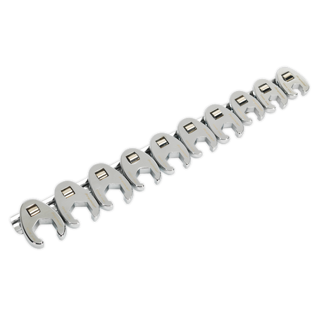 Sealey AK598 10pc 3/8"Sq Drive Crow's Foot Spanner Set