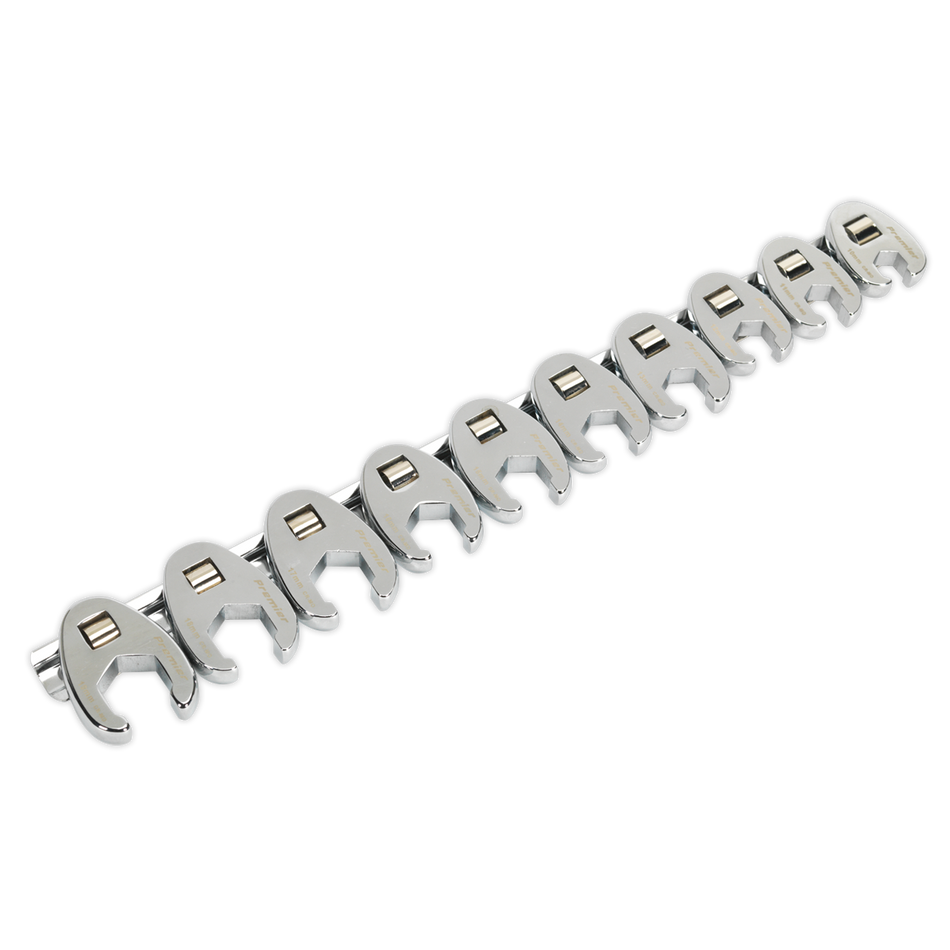 Sealey AK598 10pc 3/8"Sq Drive Crow's Foot Spanner Set