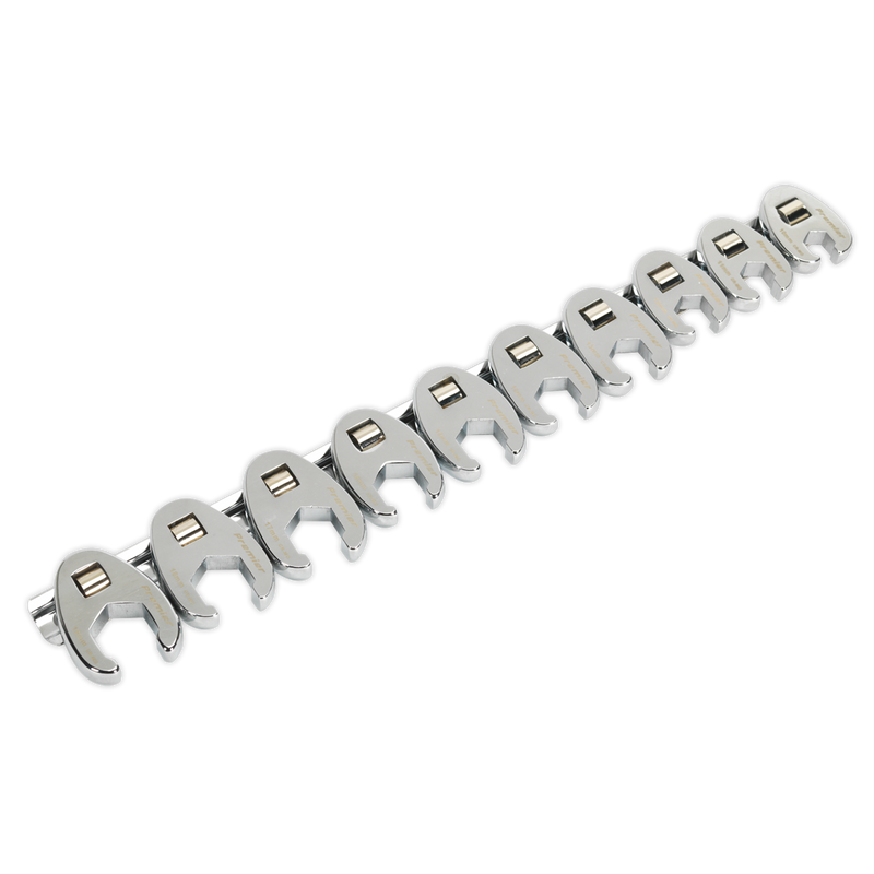 Sealey AK598 10pc 3/8"Sq Drive Crow's Foot Spanner Set