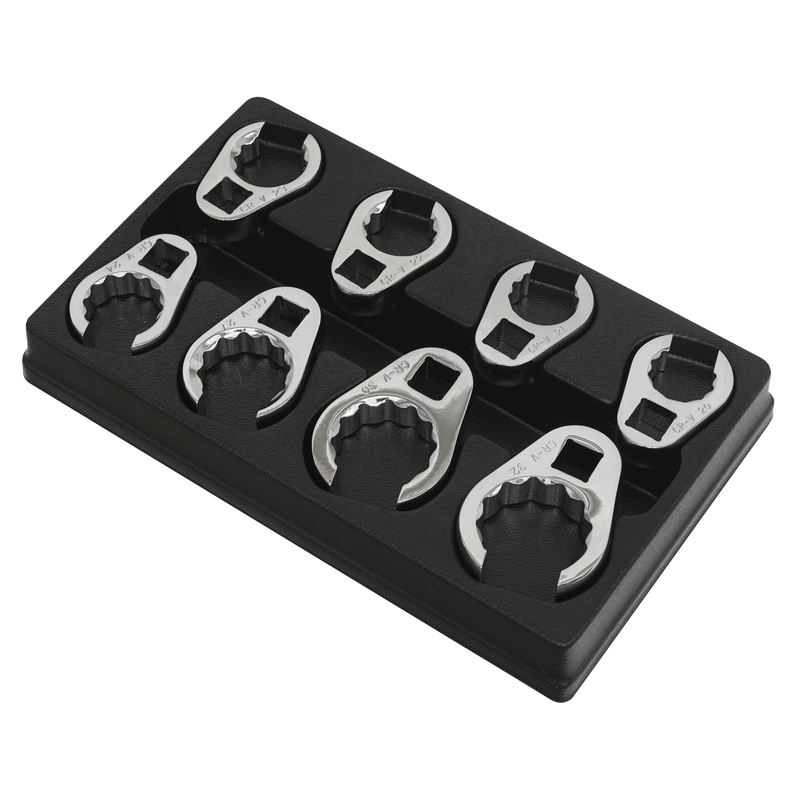 Sealey AK5981 8pc 1/2"Sq Drive Crow's Foot Spanner Set