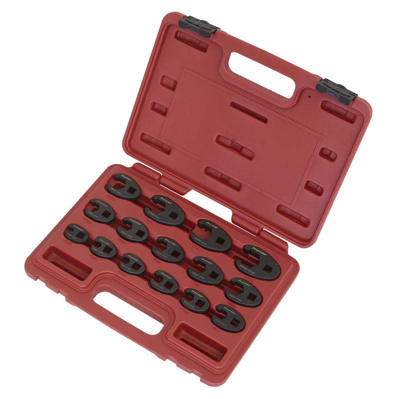 Sealey AK5983 15pc 3/8"Sq Drive Crow's Foot Spanner Set