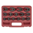 Sealey AK5983 15pc 3/8"Sq Drive Crow's Foot Spanner Set