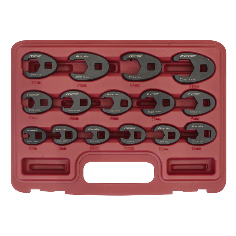 Sealey AK5983 15pc 3/8"Sq Drive Crow's Foot Spanner Set