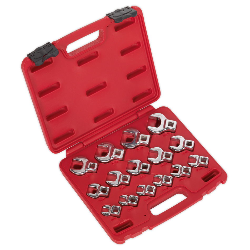Sealey AK59891 15pc 3/8"Sq Drive Crow's Foot Spanner Set