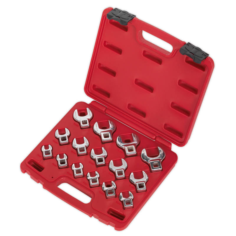 Sealey AK59891 15pc 3/8"Sq Drive Crow's Foot Spanner Set