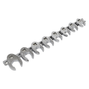 Sealey AK599 8pc 3/8"Sq Drive Crow's Foot Spanner Set - Imperial