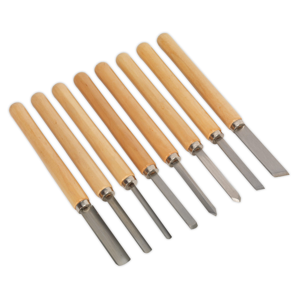 Sealey AK60/8 8pc Wood Turning Chisel Set