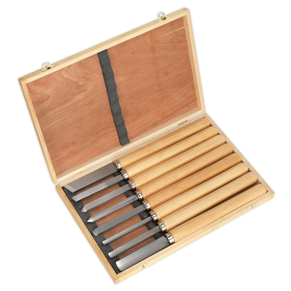 Sealey AK60/8 8pc Wood Turning Chisel Set