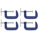 Sealey AK60034 G-Clamp 75mm - Pack of 4
