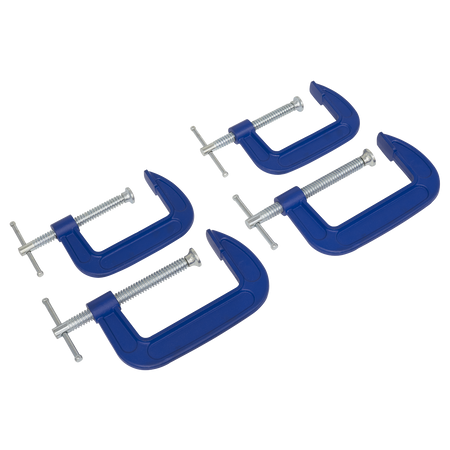 Sealey AK6003SET 75mm & 100mm - G-Clamp Set 4pc