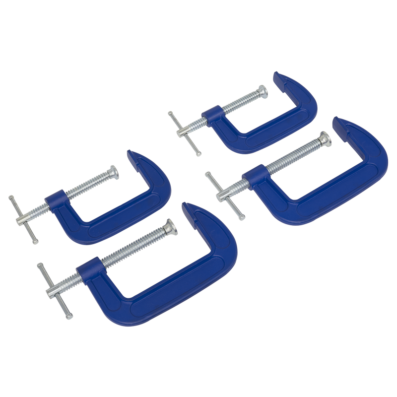 Sealey AK6003SET 75mm & 100mm - G-Clamp Set 4pc