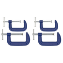 Sealey AK6003SET 75mm & 100mm - G-Clamp Set 4pc