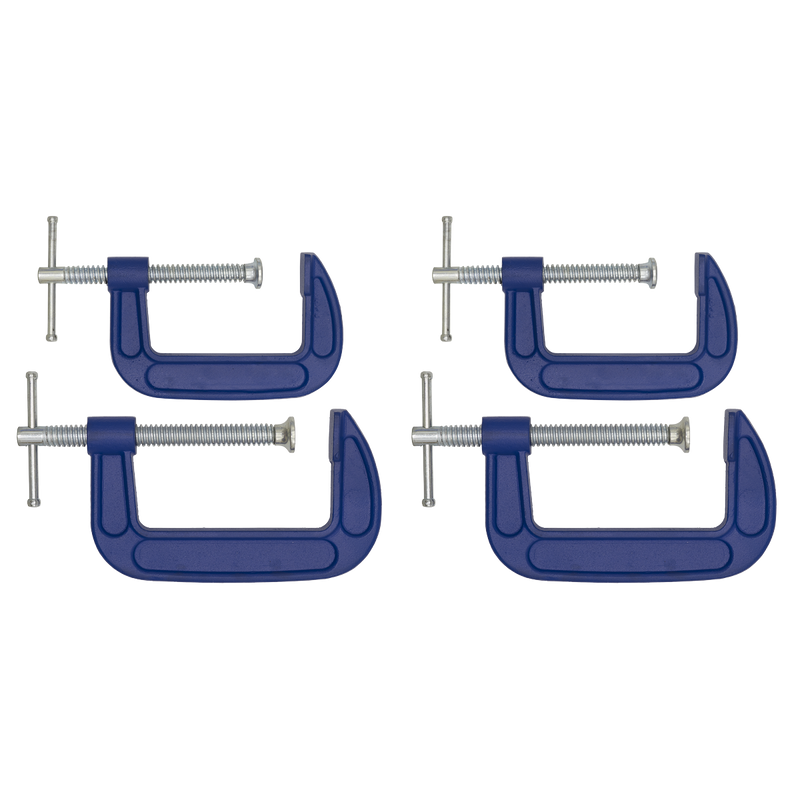 Sealey AK6003SET 75mm & 100mm - G-Clamp Set 4pc