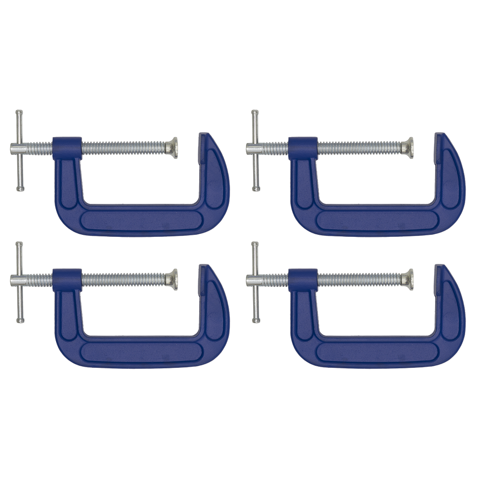 Sealey AK60044 100mm G-Clamp - Pack of 4