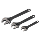 Sealey AK607 3pc Adjustable Wrench Set