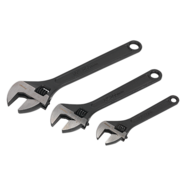 Sealey AK607 3pc Adjustable Wrench Set