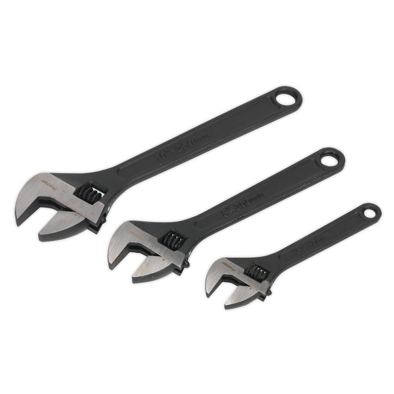 Sealey AK607 3pc Adjustable Wrench Set