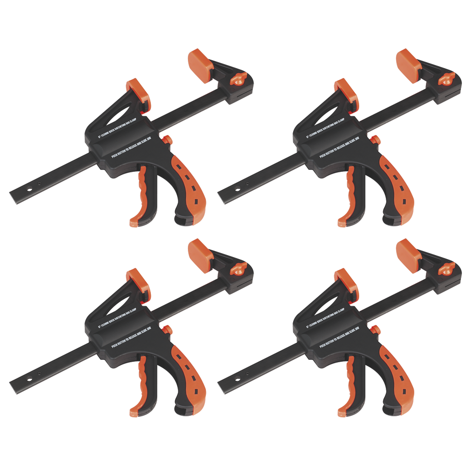 Sealey AK61014 Ratchet Bar Clamp 150mm 4pc Set