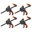 Sealey AK61014 Ratchet Bar Clamp 150mm 4pc Set