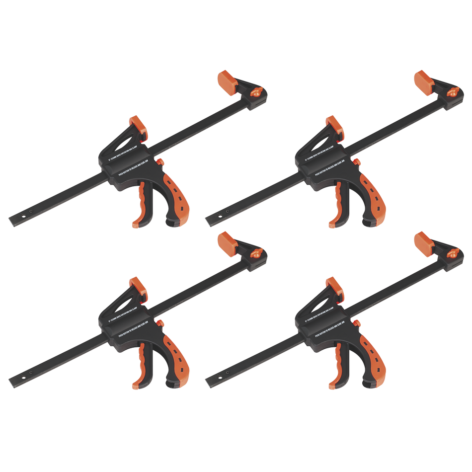 Sealey AK61024 Ratchet Bar Clamp 300mm  4pc Set