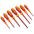 Sealey AK6125 7pc Screwdriver Set - VDE Approved