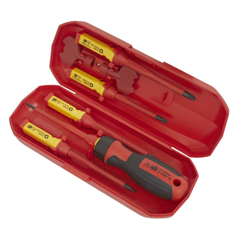 Sealey AK61280 Screwdriver Set Interchangeable 8pc - VDE Approved