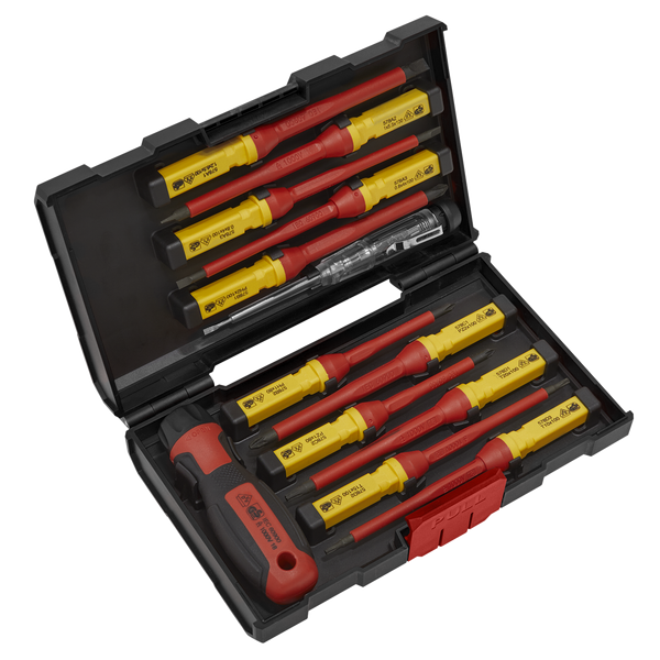 Sealey AK6128 13pc Interchangeable Screwdriver Set - VDE Approved