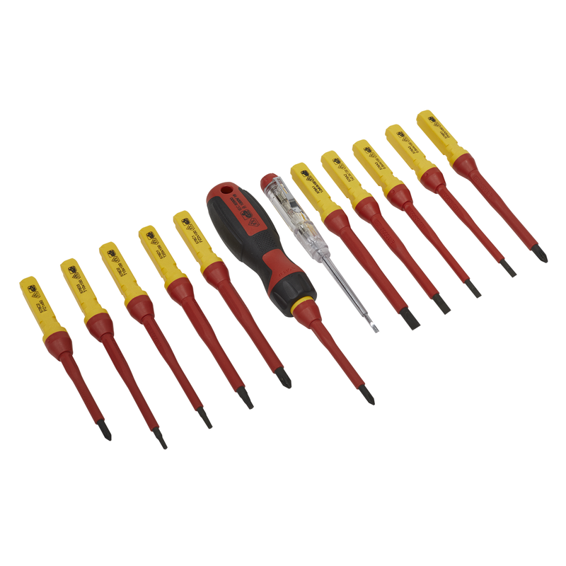 Sealey AK6128 13pc Interchangeable Screwdriver Set - VDE Approved