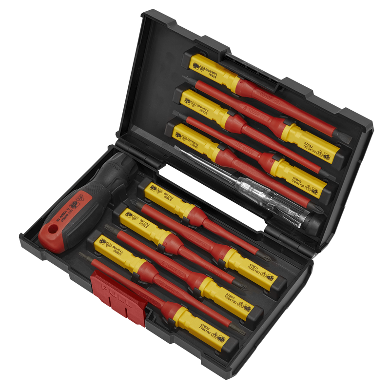 Sealey AK6128 13pc Interchangeable Screwdriver Set - VDE Approved