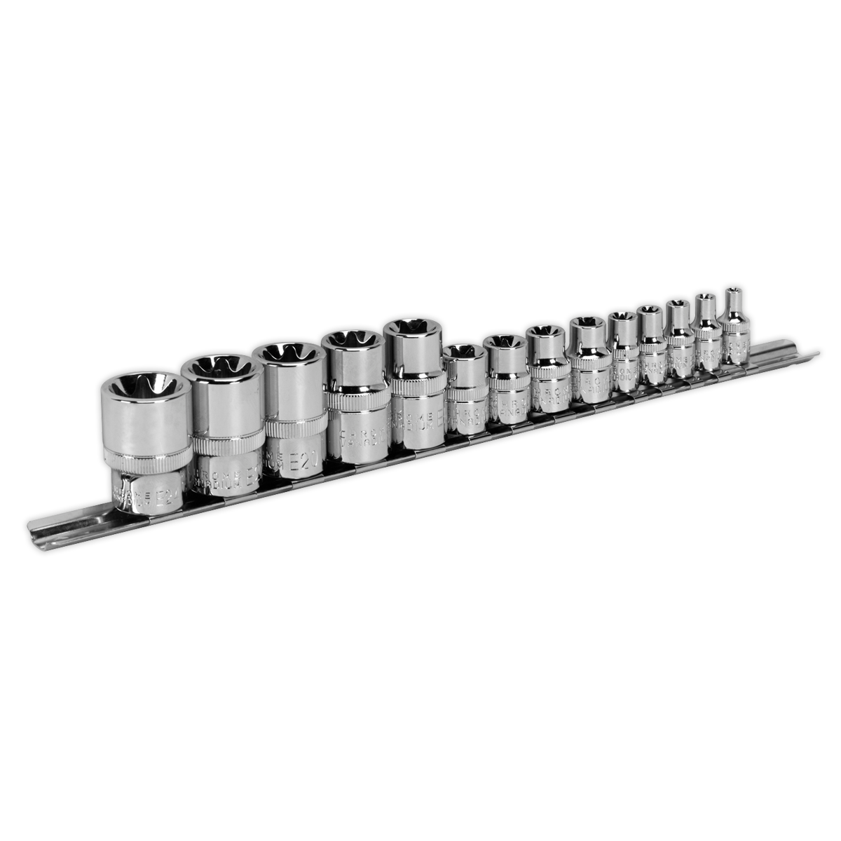 Sealey AK618 14pc 1/4", 3/8" & 1/2"Sq Drive TRX-Star* Socket Set - E4-E24