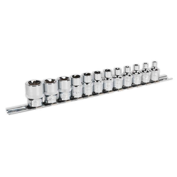Sealey AK61806 12pc 3/8"Sq Drive TRX-Star* Socket Set - E4-E20