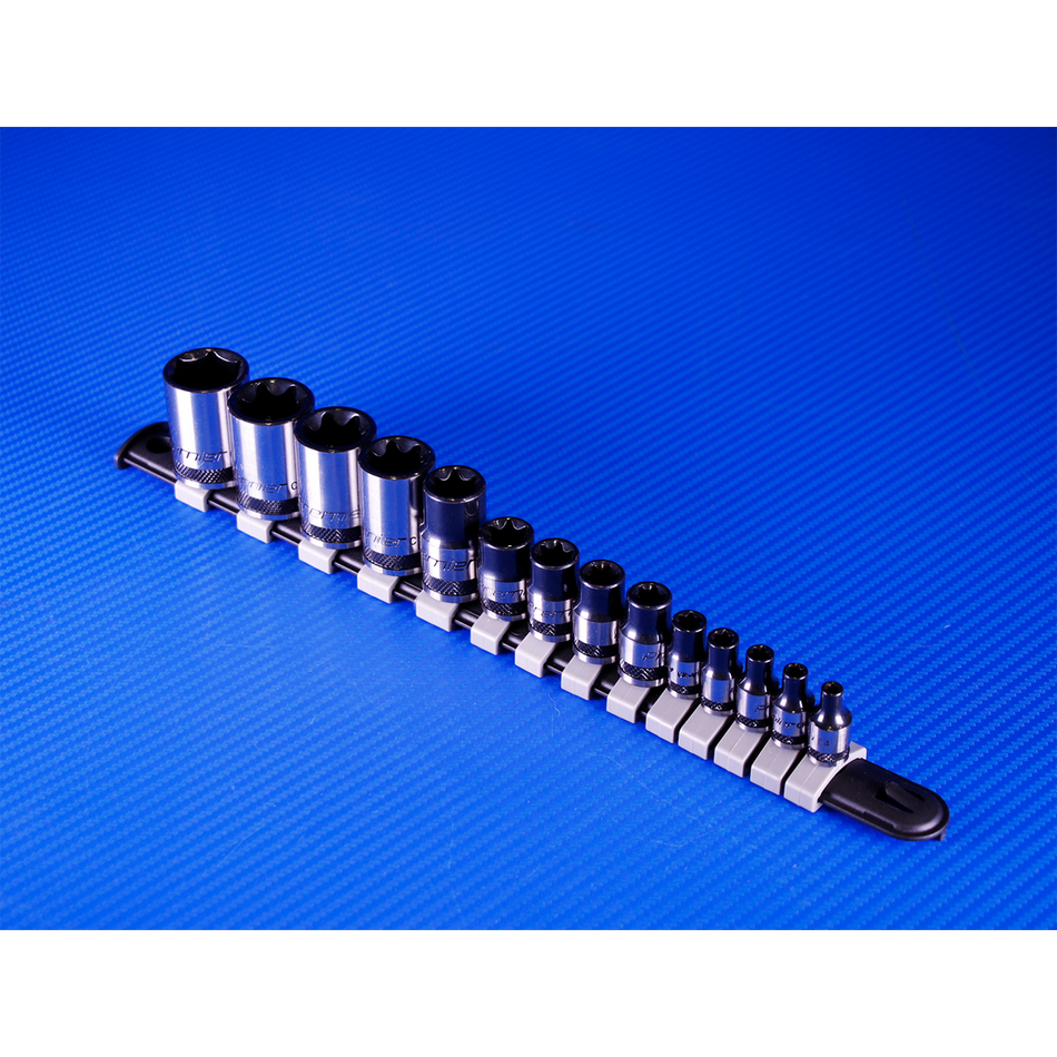 Sealey AK618B 14pc 1/4", 3/8" & 1/2"Sq Drive TRX-Star* Socket Set - E4-E24 - Black Series