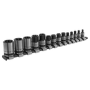 Sealey AK618B 14pc 1/4", 3/8" & 1/2"Sq Drive TRX-Star* Socket Set - E4-E24 - Black Series