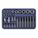 Sealey AK619 30pc 1/4", 3/8" & 1/2"Sq Drive TRX-Star* Socket & Bit Set