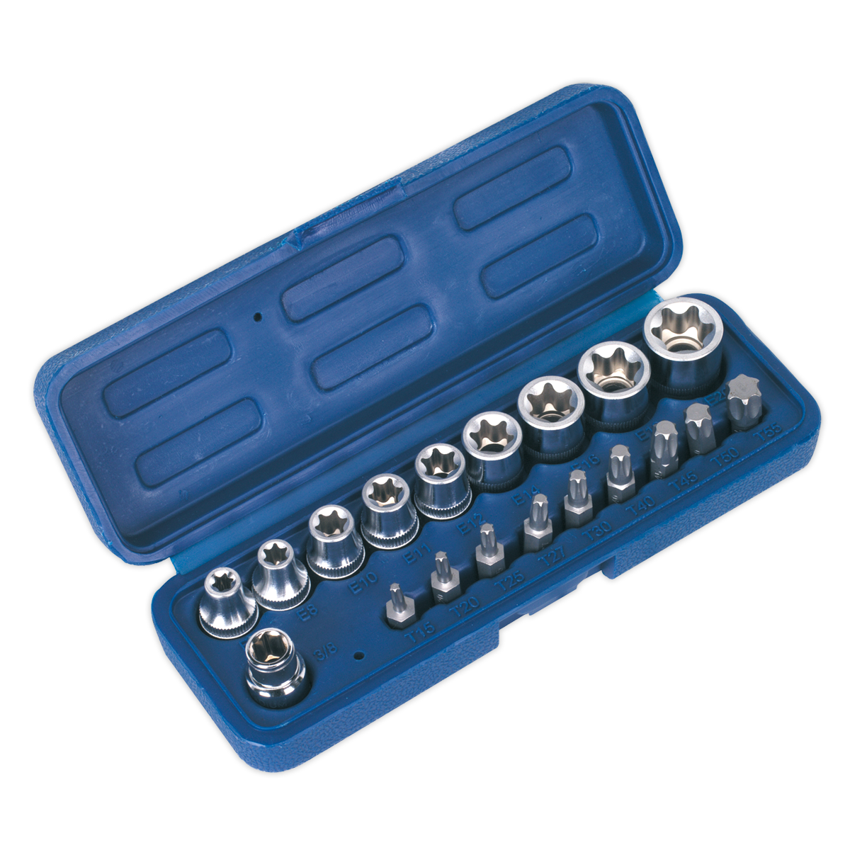 Sealey AK6191 19pc 3/8"Sq Drive TRX-Star* Socket & Bit Set