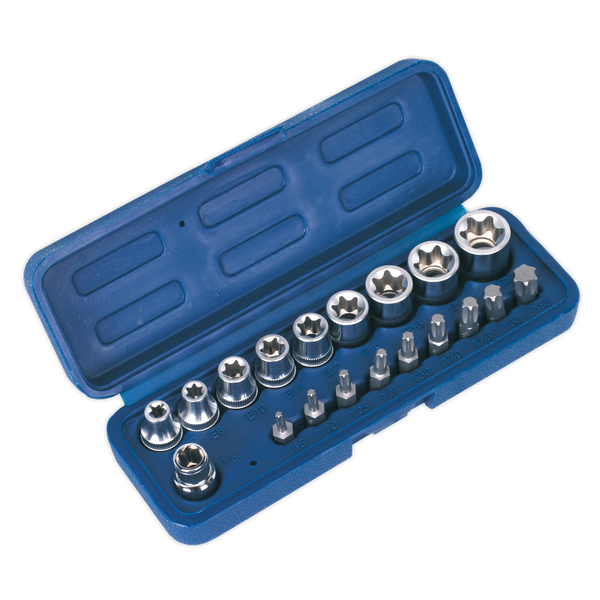 Sealey AK6191 19pc 3/8"Sq Drive TRX-Star* Socket & Bit Set