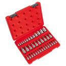 Sealey AK6197 38pc 1/4", 3/8" & 1/2"Sq Drive TRX-Star* Socket & Security Socket Bit Set