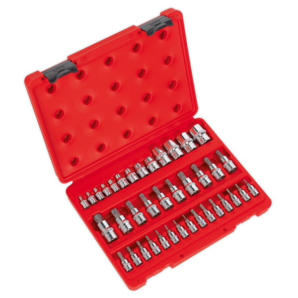 Sealey AK6197 38pc 1/4", 3/8" & 1/2"Sq Drive TRX-Star* Socket & Security Socket Bit Set