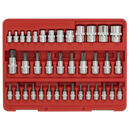 Sealey AK6197 38pc 1/4", 3/8" & 1/2"Sq Drive TRX-Star* Socket & Security Socket Bit Set